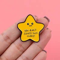 En gros, épingles en émail personnalisées sur le thème de la neurodiversité, épingles de revers mignonnes en forme d'étoile scintillante, badges et broches humoristiques en vrac pour sacs à dos et vêtements
