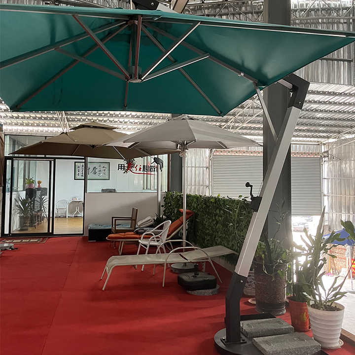 Factory Direct High End Garden Furniture Huge Patio Table Umbrella Garden  Parasol Outdoor Banana Yard Umbrella With Base