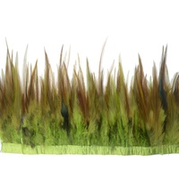 Lime couture tissu frange poulet coq plume garniture pour bricolage artisanat vêtements robe Costume accessoire carnaval fête décor à la maison