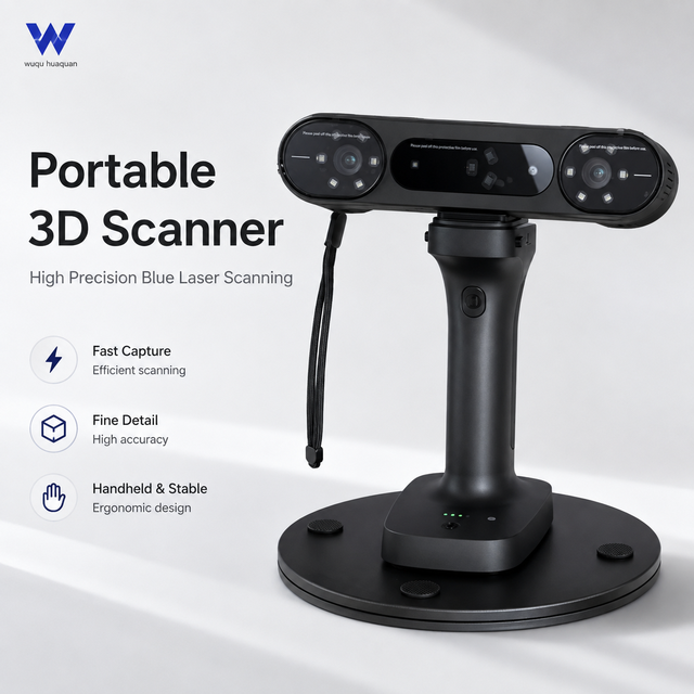 Multi Functional, High-quality,fast Scanning Portable,high-precision Blue Light 3D Scanner for Automotive Parts Process Modeling