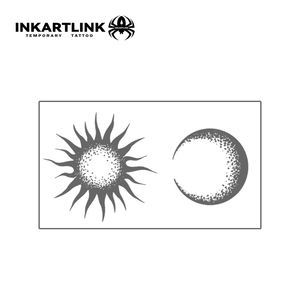 <span class=keywords><strong>Tatouage</strong></span> semi-permanent de haute qualité en gros, personnalisé pour couple, <span class=keywords><strong>soleil</strong></span> et <span class=keywords><strong>lune</strong></span>, imperméable, jus de fruits naturel, cadeau de la Saint-Valentin, longue durée - Product Image 3