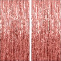 2 rideaux métallisés à franges de ruban pour décoration de fond, thèmes Anniversaire, Océan, Festival, Danse, Noël, Enterrement de vie de jeune fille, Fournitures pour fêtes