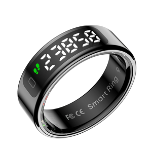 Anneau intelligent R11, tracker d'activité étanche pour hommes et femmes, moniteur <span class=keywords><strong>de</strong></span> fréquence cardiaque et <span class=keywords><strong>de</strong></span> <span class=keywords><strong>sommeil</strong></span>, contrôle tactile léger, application <span class=keywords><strong>de</strong></span> santé, contrôle Android - Product Image 1