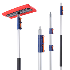 Râteau à neige <span class=keywords><strong>télescopique</strong></span> en aluminium avec mousse souple, <span class=keywords><strong>balai</strong></span> poussoir de nettoyage domestique, outil de nettoyage de la neige anti-rayures, jetable - Product Image 1