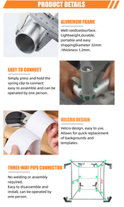 Boîte <span class=keywords><strong>photo</strong></span> portable noire personnalisée pour événements extérieurs, <span class=keywords><strong>style</strong></span> magazine Vogue, pour mariages et fêtes - Product Image 5