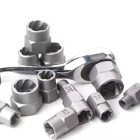 Kit d'outils d'extraction de douilles de boulons à chocs en acier 14 pièces pour véhicule élimine efficacement les boulons endommagés, écrous et vis