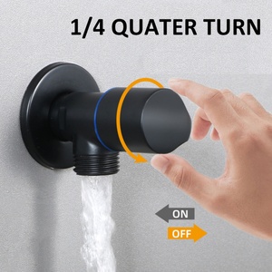 Robinet d'arrêt d'eau en cuivre pour salle de bain, toilettes, évier de cuisine, douche et contrôle du débit - Product Image 4