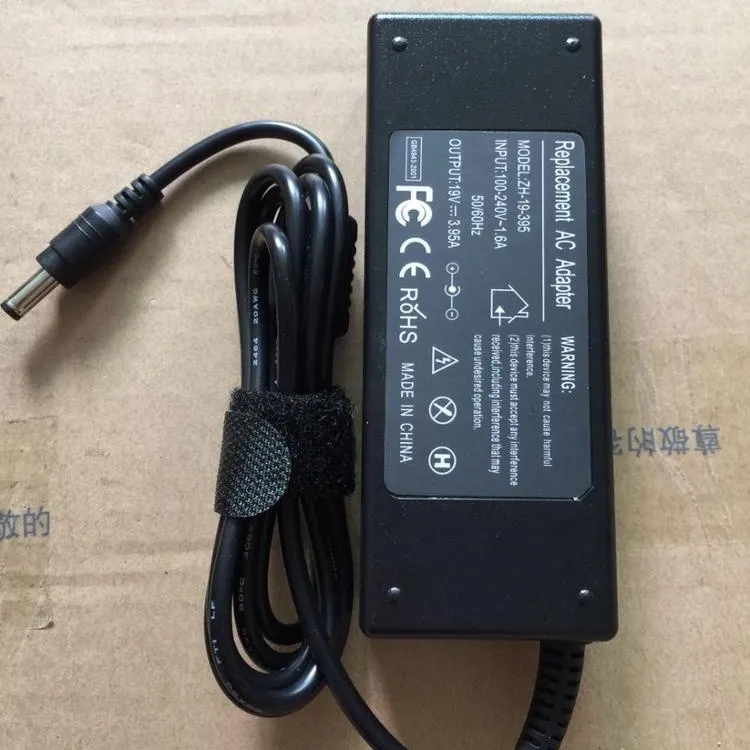 laptop ac adapter for toshiba 19v 3.95a L505 L505D L555D LPA3715 PA3715U 75W Power Supply