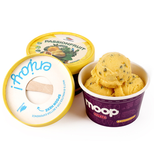Coppette per Gelato Personalizzate <span class=keywords><strong>3</strong></span> 4 5 8oz con Stampa Colorata Contenitori Monouso per Gelato con Coperchio per Yogurt e Gelato - Product Image 4