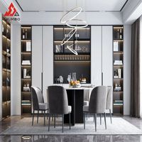 Meubles modulaires personnalisés, vintage, modernes, de luxe, de qualité supérieure, avec porte coulissante en verre, rangement, bar à vin, vitrine