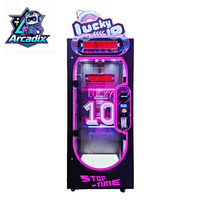 Indoor-Unterhaltungsautomat mit Münzeinwurf: Arcade-Spiel „10 Sekunden Herausforderung“ mit Geschenk- und Preisautomat für Plüschtiere