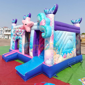 บ้านลมเด็กเกรดเชิงพาณิชย์ ชุดบ้านลมเป่าลมรูปปราสาทพร้อมสไลเดอร์ - Product Image 2