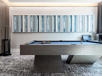 Table de billard professionnelle de luxe moderne et personnalisée de haute qualité 2026, design 9ft 8ft, avec plateau en ardoise et structure en bois massif