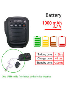Micrófono Inalámbrico Bluetooth HB980 Anysecu, Micrófono de Hombro para Walkie Talkie Baofeng Quansheng K Head M Head L833 - Product Image 4
