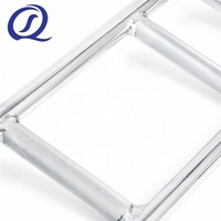 Barre d'haltères carrée chromée pour triceps SQ OB34, 34 pouces, pour musculation, diamètre de la manchette 50 mm, 10 kg, universelle, vente en gros