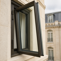 Ventana Moderna de Aluminio con Doble Acristalamiento y Malla de Acero Inoxidable para Proyectos de Hoteles y Villas con Aislamiento Acústico
