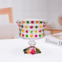 Gobelet en verre transparent écologique réutilisable de Kaly avec des points colorés - Durable et multifonctionnel pour les fruits ou les collations