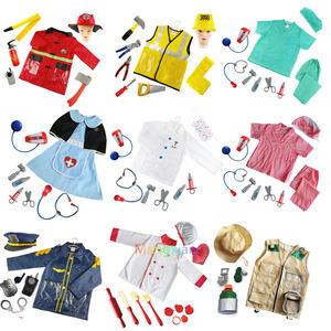 Costumes de travail de simulation de carrière unisexe Set complet de jour de carrière Médecin Infirmière Chirurgien Explorateur Travailleur du bâtiment <span class=keywords><strong>Chef</strong></span> <span class=keywords><strong>Pompier</strong></span> avec kit - Product Image 1