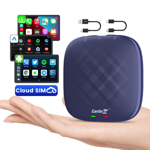 Qcm6125 Tbox cộng với 10g đám mây Sim Thẻ ai hộp Dongle đa phương tiện xe chơi 64GB Dongle carlink <span class=keywords><strong>Android</strong></span> hộp không dây Carplay Adapter - Product Image 1