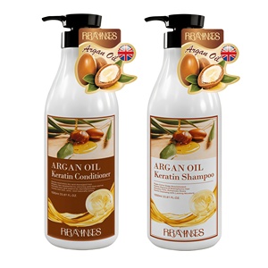 Set per la Cura dei Capelli <span class=keywords><strong>Grassi</strong></span> Formula UK 2-in-1, <span class=keywords><strong>Shampoo</strong></span> e Balsamo Biologici all'Olio di Argan Senza Solfati - Product Image 1