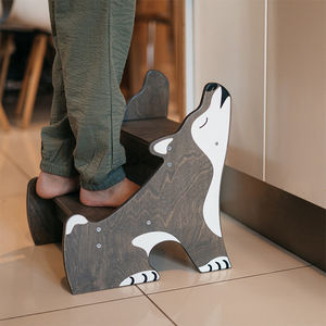 Modern Wooden Step <b>Stool</b> for Kids Bedtime for Farmhouse Decor - Product Image 5