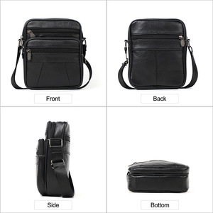 กระเป๋าคาดลำตัวผู้ชาย Dujiang หนังแท้ สีดำ ทนทาน ใช้ได้ทุกวัน - Product Image 3