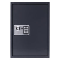 Organisateur de clés électronique numérique noir avec 100 crochets, 100 clés, boîte à clés, coffre-fort de sécurité, armoire de rangement pour usage intérieur et extérieur