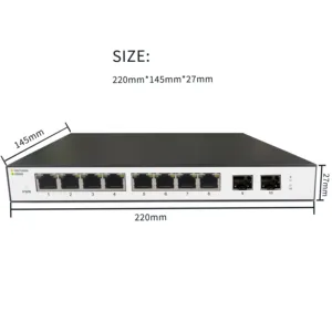 Factory Price 10 Ports Switch 10G Uplink 2.5G Ethernet Network Switch DC 12V 1A