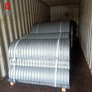 ท่อเหล็กลูกฟูกขนาดใหญ่ ท่อระบายน้ำเหล็กชุบสังกะสี ท่อระบายน้ำเหล็กชุบสังกะสี ท่อระบายน้ำเหล็กทรงรีสำหรับถนน - Product Image 5