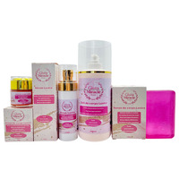 Ensemble de soins de beauté Lustre, personnalisé pour réduire l'hyperpigmentation et pour unifier le teint et rendre la peau souple, lisse et impeccable sur tout le corps.