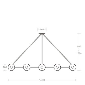 Lámpara colgante larga dorada E27 LED de altura ajustable para sala de estar, comedor, estudio - Product Image 2
