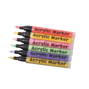 12/24/36/48/60 Màu Sắc Acrylic Đánh Dấu Thiết Lập Không Thấm Nước Vẽ Nhiều Màu Đánh Dấu Bàn Chải Bút Cho Graffiti DIY Thủ Công Nghệ Thuật Đánh Dấu - Product Image 2