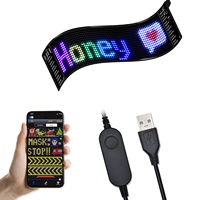 Écran d'affichage à LED flexible d'origine, écran à LED étanche, application mobile programmable, affichage LED de voiture