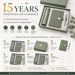 Coffret cadeau professionnel : thermos isotherme, carnet en cuir et stylo, cadeau d'affaires pour les collègues - Product Image 6