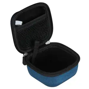 Kare kulaklık kulaklık durumda çantası çizilmez darbeye dayanıklı özel renk fermuar kapatma EVA kulaklık kutusu