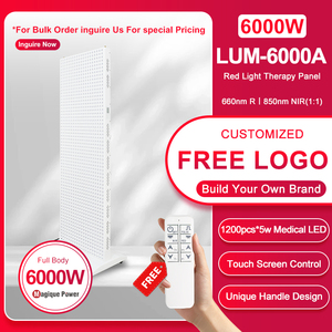 6000w 660nm 850nm infravermelho vermelho Light <span class=keywords><strong>Therapy</strong></span> Full Body Panel 7 Comprimento de onda Red Light <span class=keywords><strong>Therapy</strong></span> Panel Com Stand