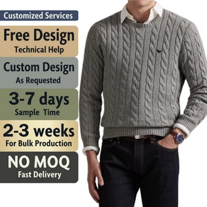 <strong>Custom</strong> Logo Men's <strong>Sweater</strong> Manufacturer Pullover Pure Cotton Knitwear Winter Crew Neck Casual Pullover <strong>Custom</strong> <strong>Knit</strong> <strong>Sweater</strong> Men - Product Image 1
