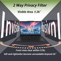 Filtre de confidentialité pour ordinateur portable Lenovo 14 pouces 16:10, protection PET anti-espion à double sens avec anti-reflet et réduction de la lumière bleue, détachable