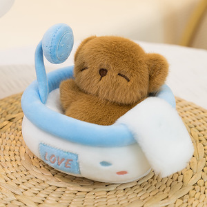 Peluche della serie Creative Bathtub: orsetti, elefanti e conigli, decorazioni da scrivania in stile curativo, regalo per ragazze - Product Image 2