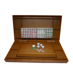 Mini Mahjong Set Green White Acrylic Foldable Travel Game For Family <b>Entertainment</b> - Product Image 5