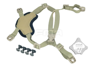 Système de suspension de mentonnière réglable FMA Ach Head-Loc X-Nape en nylon pour casque, 19g, léger, avec logo personnalisé pour la chasse