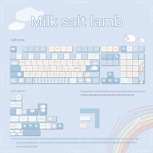 Tecla Clásica de Pintura al Óleo con Diseño de Cordero y Sal, Perfil Cherry, Lateral Translúcido, PBT Dye-Sub para Teclado Mecánico con Switches MX - Product Image 6
