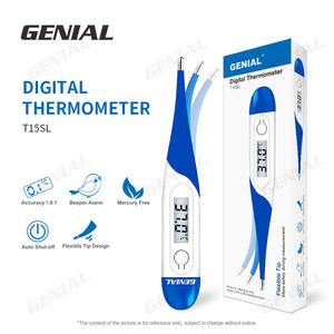 Termometer Basal Tubuh Elektrik dengan Penutup <span class=keywords><strong>Probe</strong></span> Oral Bersertifikat ROHS Plastik untuk Aplikasi Ketiak - Product Image 2