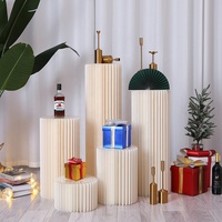 Décorations de centre de table pliables pour mariage, supports de table cylindriques blancs pour gâteaux et desserts, pour anniversaires et fêtes de mariage