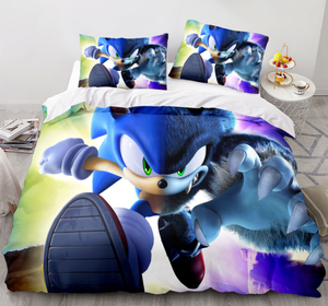 Bộ Ga Giường Ngoại Thương Xuyên Biên Giới Bộ Ga Giường Cỡ Châu Âu Và Mỹ Hoạt Hình Dòng Sonic - Product Image 6