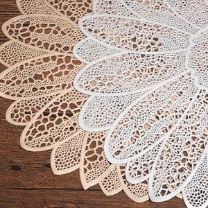 Mantel Individual Hueco de PVC Antideslizante y Resistente al Calor, Juego de Manteles Individuales para Mesa de Comedor, Estilo Clásico para el Hogar, Bodas/Fiestas - Product Image 6