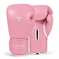 TOPN Gants de Kickboxing Unisexe Multicolores en PU avec Fermeture Auto-agrippante, Respirants, avec Sangle de Poignet, pour Sac de Frappe et Entraînement de Sparring, 8oz-16oz, Haute Performance