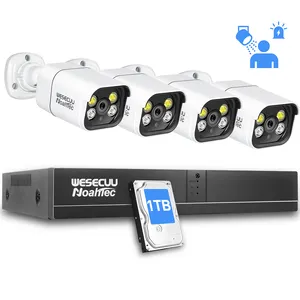 WESECUU 4CH POE NVR Kit 4k surveillance sécurité système de caméras réseau POE ip 4k surveillance ip caméra cctv kit de caméra