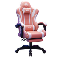 Chaise de jeu pour ordinateur Razer PC inclinable ergonomique en cuir pivotante avec base en nylon et cadre en métal pour un usage domestique ou au bureau