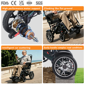 Silla <span class=keywords><strong>de</strong></span> Ruedas Eléctrica Ligera Todoterreno, Portátil, Ergonómica, con Batería y Motor para Adultos y Personas <span class=keywords><strong>Mayores</strong></span>, Plegable - Product Image 6